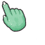 Mint Tuft Monster Cursor pointer cursor