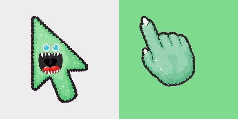 Mint Tuft Monster Cursor