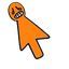 Nervous Sketch Pumpkin Cursor default cursor