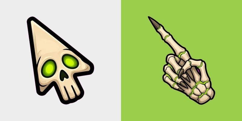 Occult Glow Skull Cursor | Custom Cursors Planet