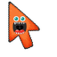 Orange Fluffy Monster Cursor default cursor