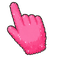 Pink Fluffy Fang Monster Cursor pointer cursor