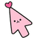 Pink Heart Blob Cursor default cursor