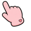 Pink Heart Blob Cursor pointer cursor