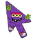Purple Tri-Eye Monster Cursor default cursor