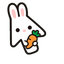 Silhouette Bunny Carrot Cursor default cursor