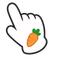 Silhouette Bunny Carrot Cursor pointer cursor