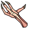 Skeletal Claw Hand Cursor default cursor
