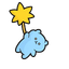 Sky Blue Star Blob Cursor default cursor