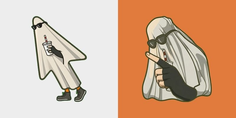 Spooky Cup Ghost Cursor