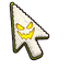 Spooky Green Rim Ghost Cursor default cursor