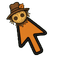 Straw Scarecrow Leaf Cursor default cursor