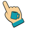 Teal Coffee Mug Cursor pointer cursor