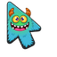 Teal Lime Patch Monster Cursor default cursor
