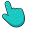 Teal Triple Dot Monster Cursor pointer cursor