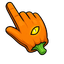 Toothy Glowing Pumpkin Cursor pointer cursor