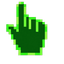 Toxic Lime Pixel Cursor pointer cursor