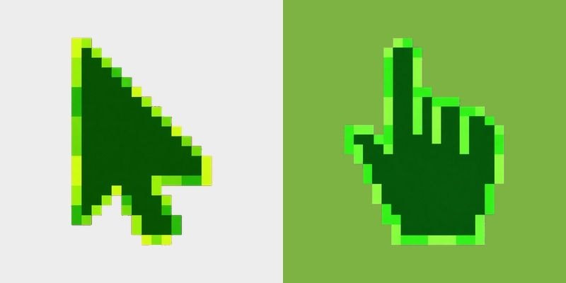 Toxic Lime Pixel Cursor