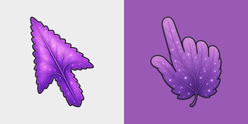 Violet Fairy Leaf Cursor