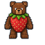 Voxel Strawberry Bear Cursor pointer cursor
