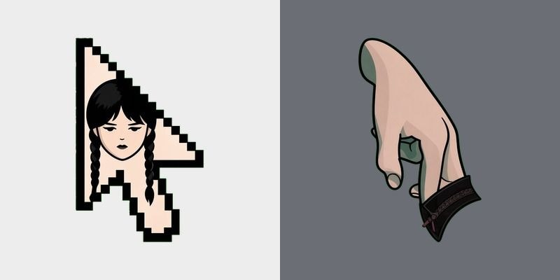 Wednesday Addams Cursor