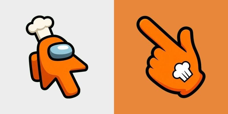 Among Us Orange Chef Cursor