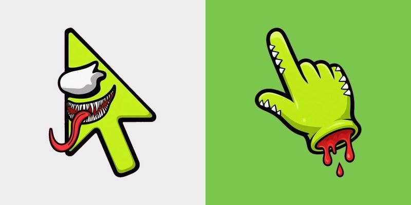 Among Us Toxic Symbiote Cursor