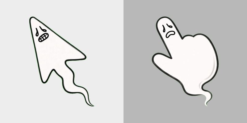 Anxious Crying Ghost Cursor
