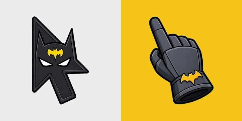 Batman Cowl Vector Cursor