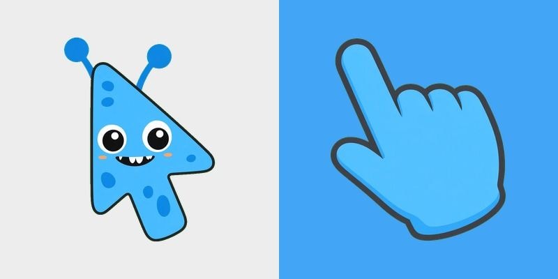 Blue Antenna Chibi Monster Cursor