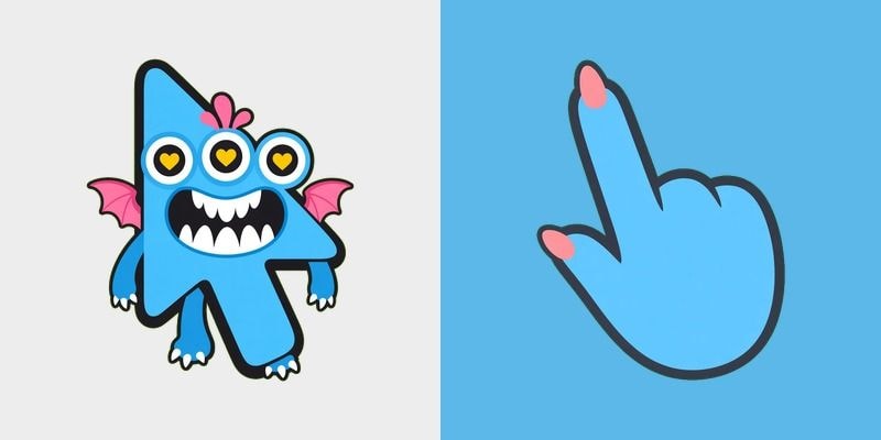 Blue Triple Stalk Monster Cursor