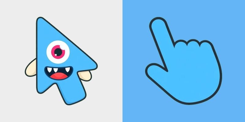 Blue Wing Blob Monster Cursor