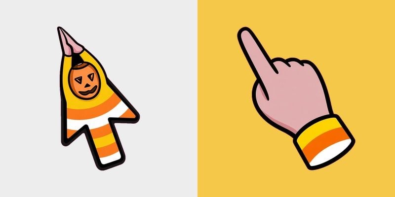 Candy Corn Pumpkin Dancer Cursor