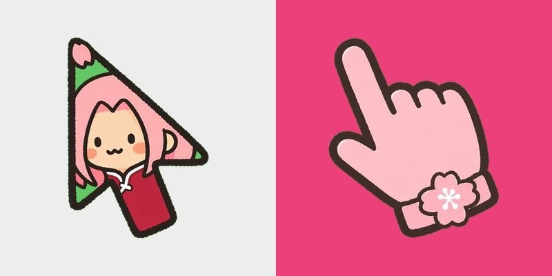 Chibi Sakura Blossom Cursor