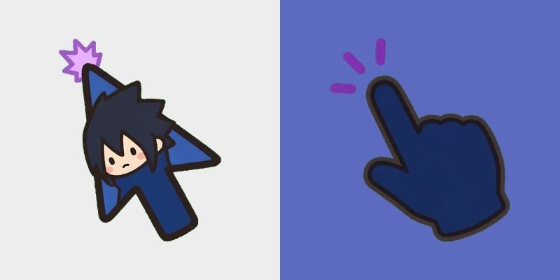 Chibi Sasuke Shadow Fire Cursor