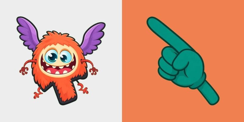 Coral Wing Tube Monster Cursor