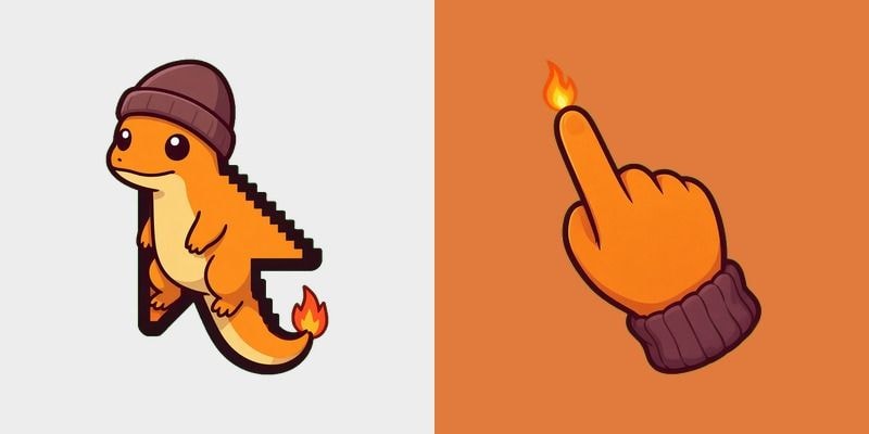 Cozy Charmander Beanie Cursor