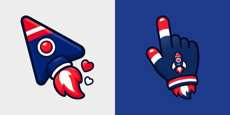 Cute Australia Rocket cursor preview