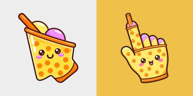Cute Boba Smoothie cursor preview