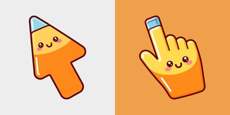 Cute Orange Bottle cursor preview