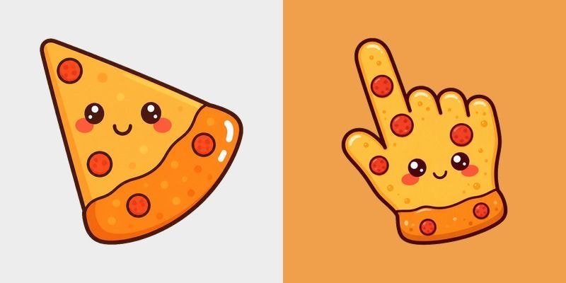 Cute Pizza Slice cursor preview