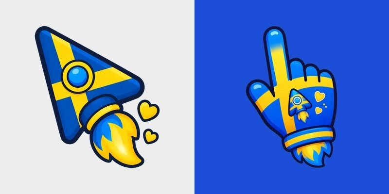 Cute Sweden Rocket