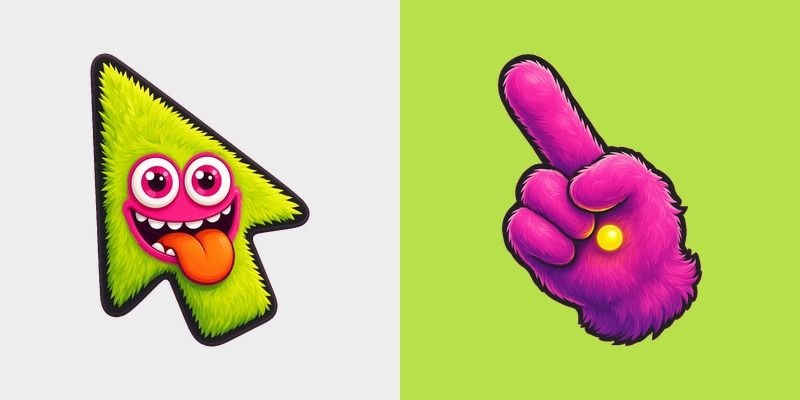 Electric Lime Candy Monster Cursor