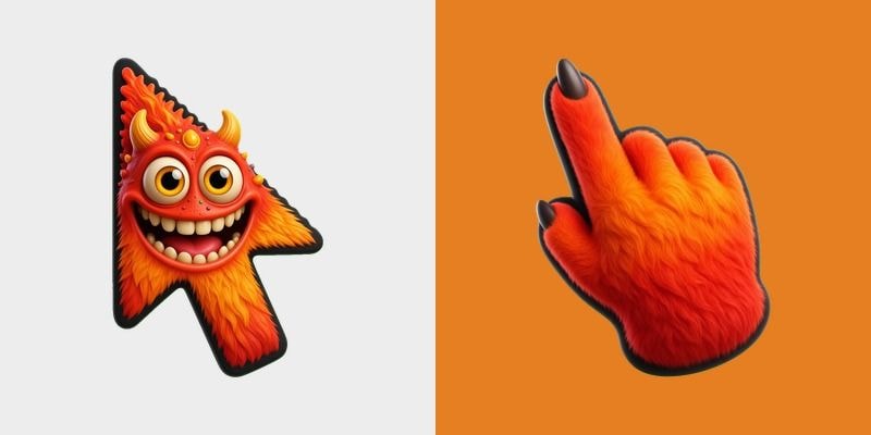 Fire Orange Fur Beast Cursor