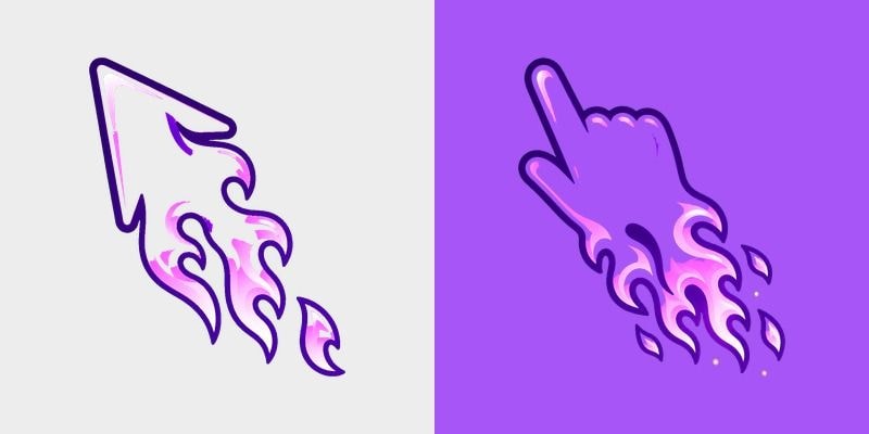 Flame Cursor Violet Fire