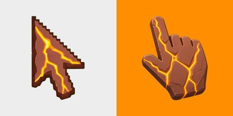 Floating Magma Island Cursor