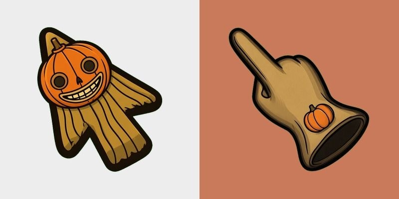 Folk Pumpkin Ghost Cursor