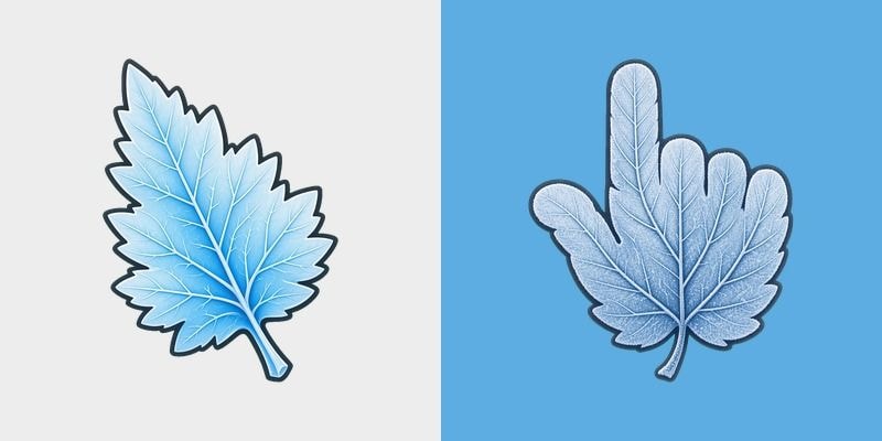 Frost Crystal Leaf Cursor