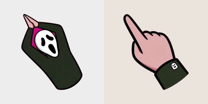 Ghost Head Green Sweater Cursor