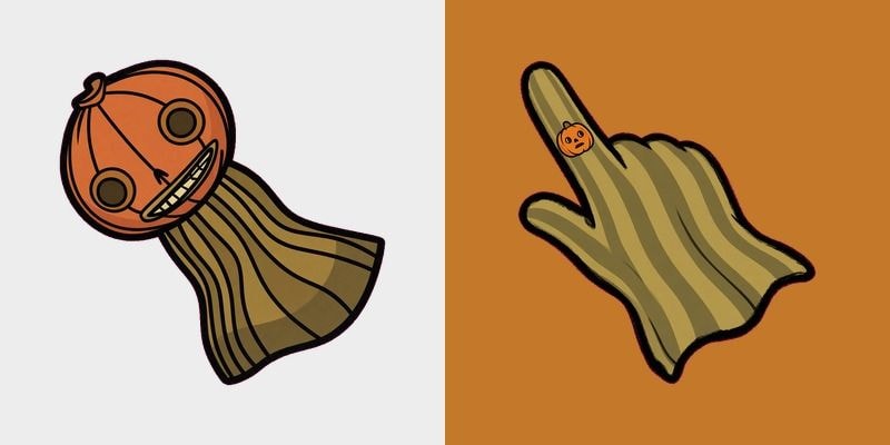 Grinning Pumpkin Ghost Cursor